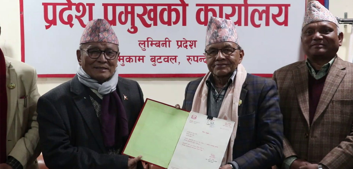 ५८ सांसदको समर्थनसहित लुम्बिनीको मुख्यमन्त्रीमा लिला गिरी नियुक्त 
